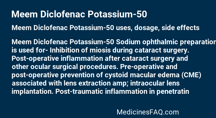 Meem Diclofenac Potassium-50