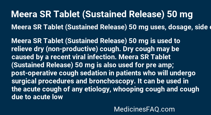 Meera SR Tablet (Sustained Release) 50 mg