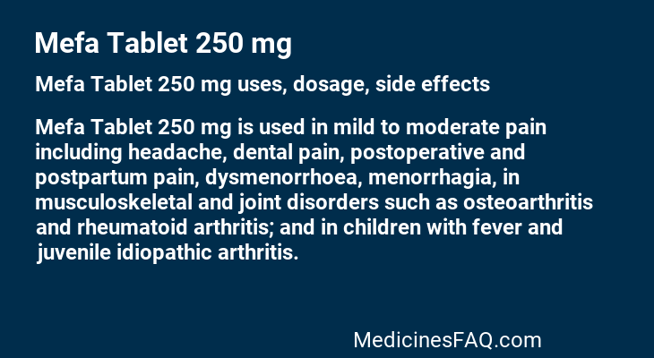 Mefa Tablet 250 mg