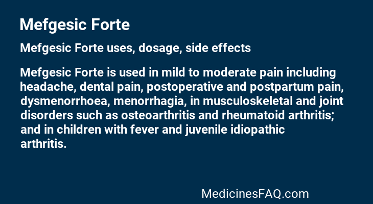 Mefgesic Forte