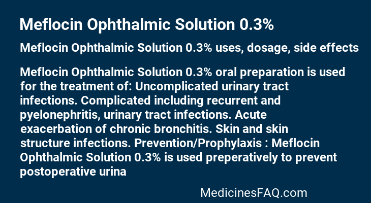 Meflocin Ophthalmic Solution 0.3%