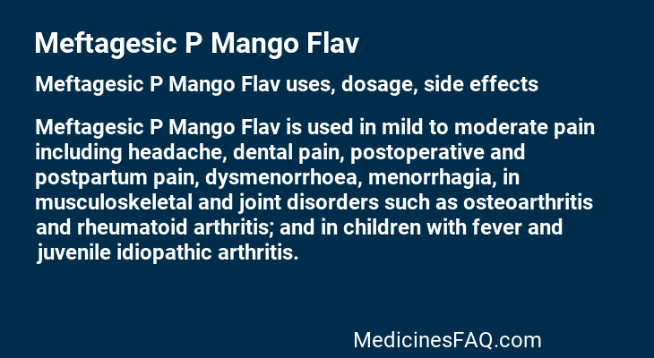 Meftagesic P Mango Flav