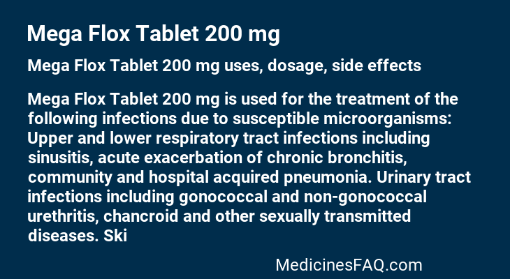 Mega Flox Tablet 200 mg