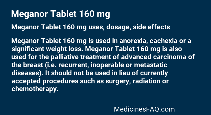 Meganor Tablet 160 mg