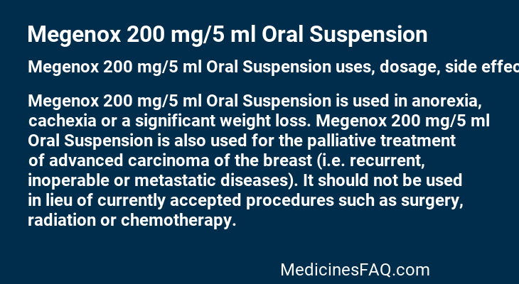 Megenox 200 mg/5 ml Oral Suspension