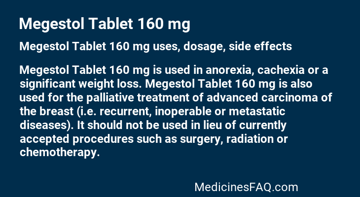 Megestol Tablet 160 mg