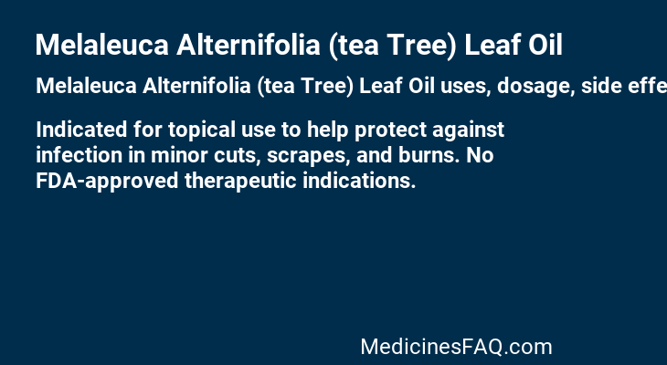 Melaleuca Alternifolia (tea Tree) Leaf Oil