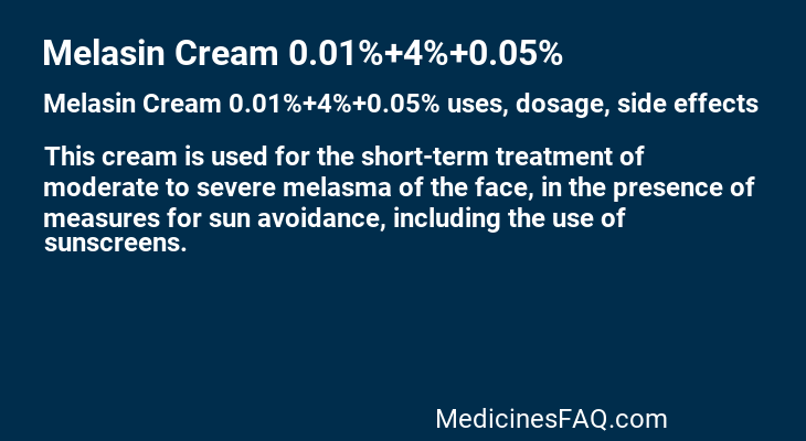 Melasin Cream 0.01%+4%+0.05%