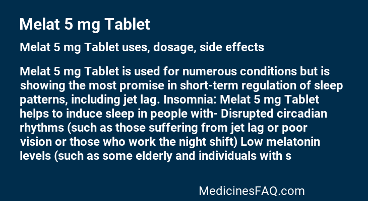 Melat 5 mg Tablet