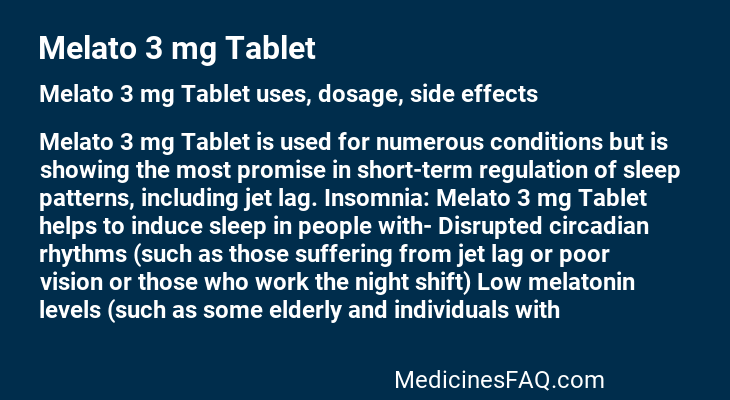 Melato 3 mg Tablet