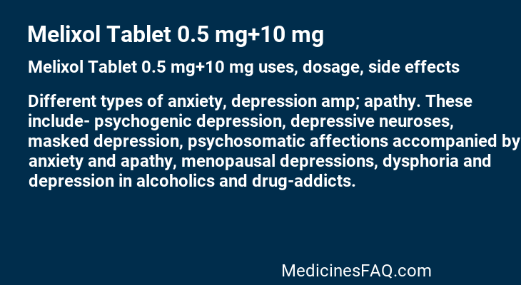 Melixol Tablet 0.5 mg+10 mg