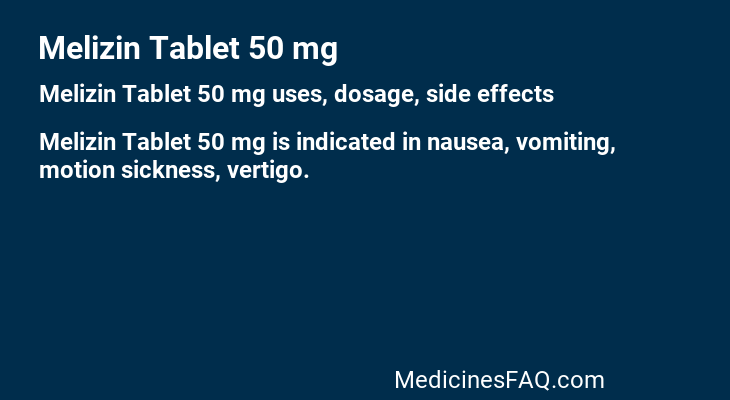 Melizin Tablet 50 mg