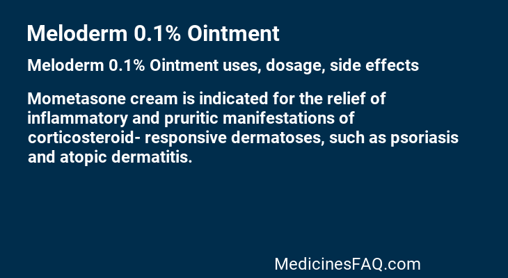 Meloderm 0.1% Ointment