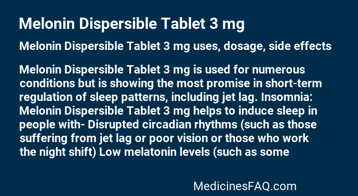 Melonin Dispersible Tablet 3 mg