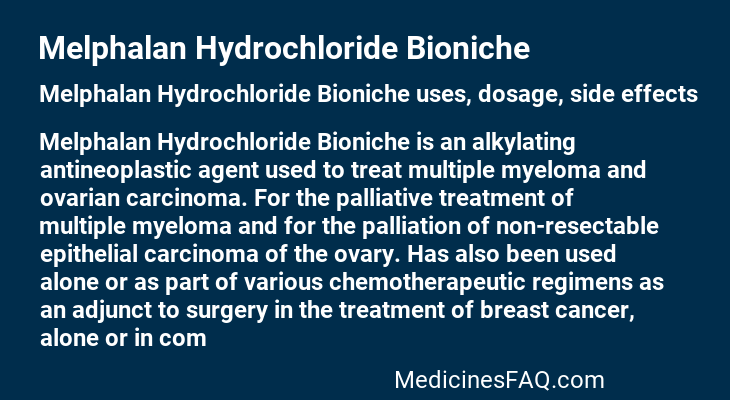 Melphalan Hydrochloride Bioniche