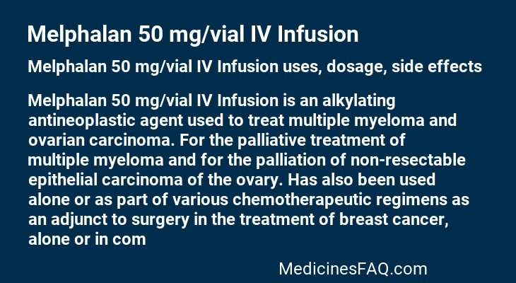 Melphalan 50 mg/vial IV Infusion