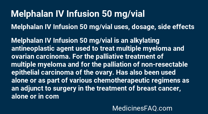 Melphalan IV Infusion 50 mg/vial