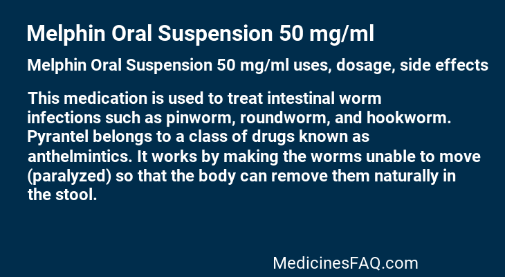 Melphin Oral Suspension 50 mg/ml