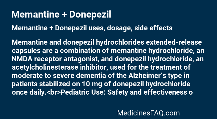 Memantine + Donepezil