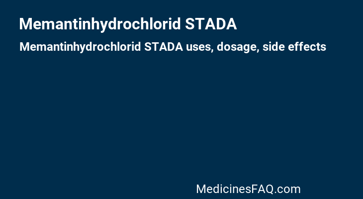Memantinhydrochlorid STADA