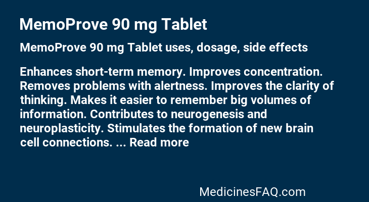 MemoProve 90 mg Tablet