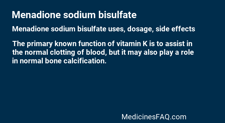 Menadione sodium bisulfate