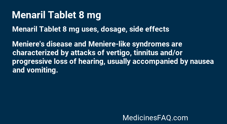 Menaril Tablet 8 mg