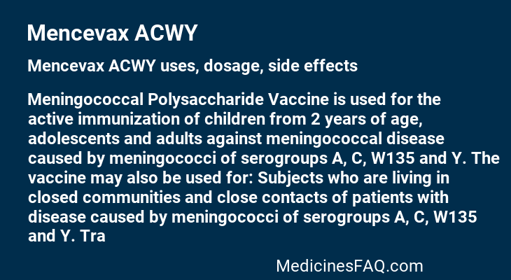 Mencevax ACWY