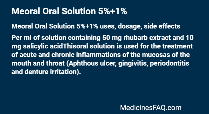 Meoral Oral Solution 5%+1%