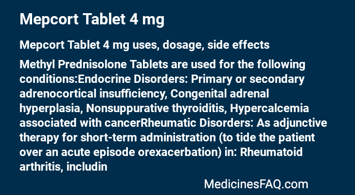 Mepcort Tablet 4 mg