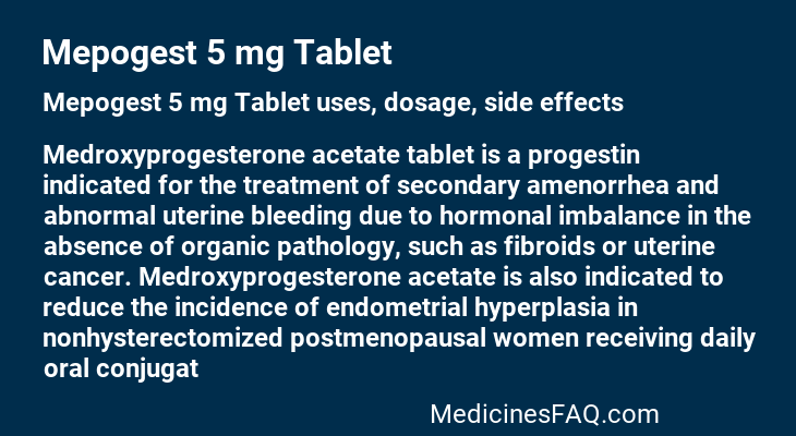 Mepogest 5 mg Tablet