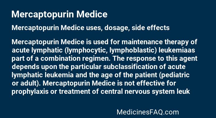 Mercaptopurin Medice