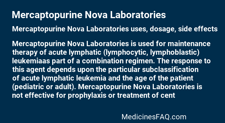 Mercaptopurine Nova Laboratories