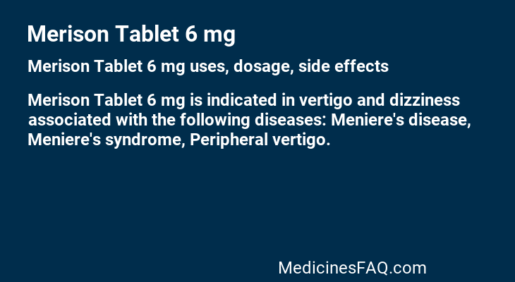 Merison Tablet 6 mg