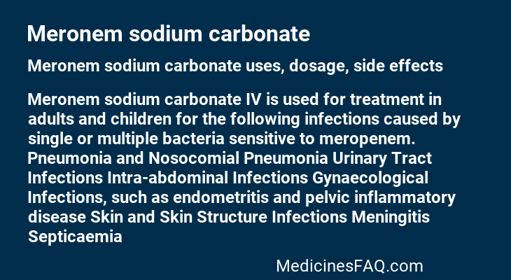 Meronem sodium carbonate