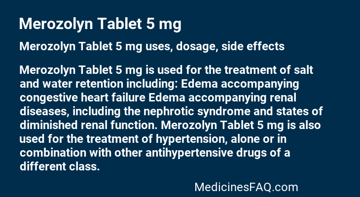 Merozolyn Tablet 5 mg