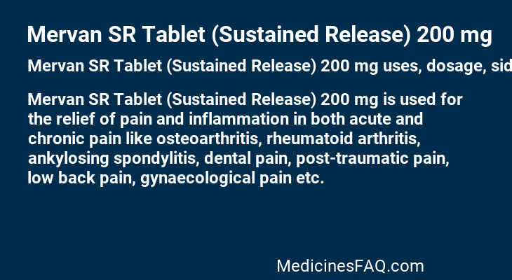 Mervan SR Tablet (Sustained Release) 200 mg