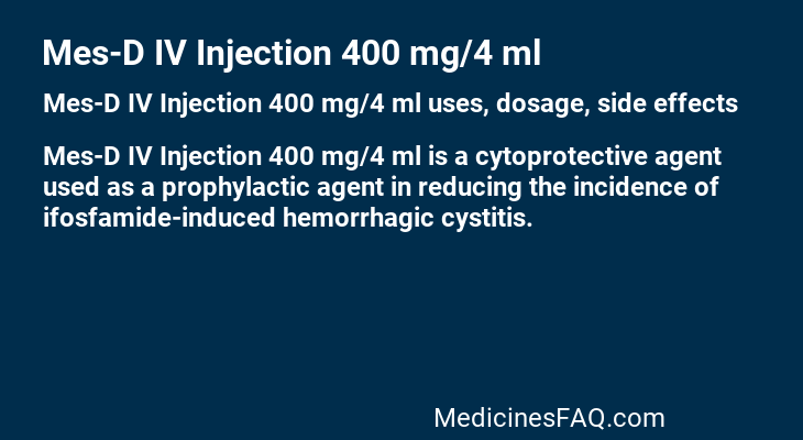 Mes-D IV Injection 400 mg/4 ml