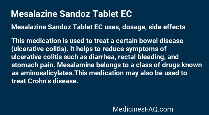 Mesalazine Sandoz Tablet EC