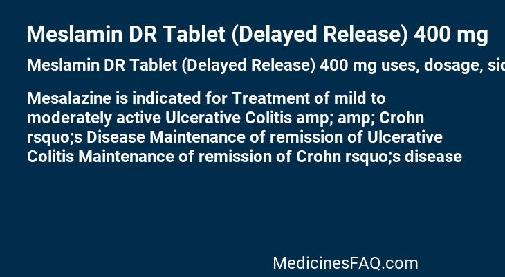 Meslamin DR Tablet (Delayed Release) 400 mg