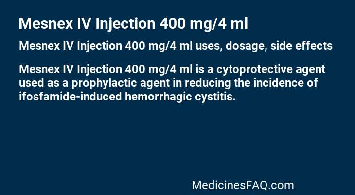 Mesnex IV Injection 400 mg/4 ml