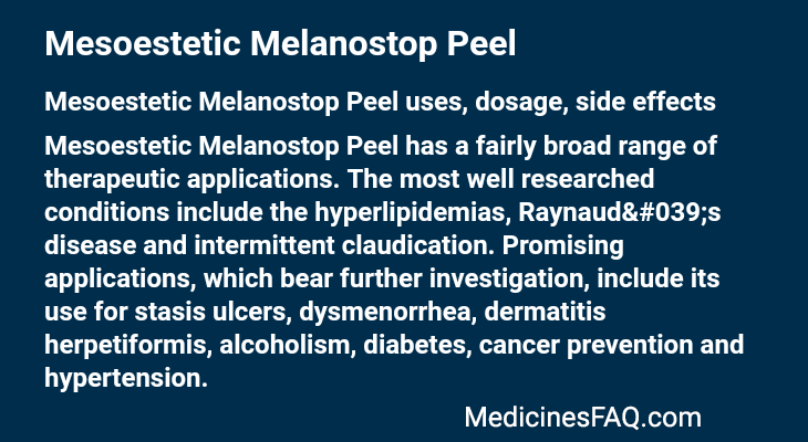 Mesoestetic Melanostop Peel