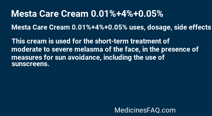 Mesta Care Cream 0.01%+4%+0.05%