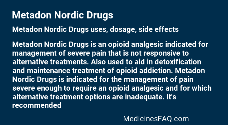 Metadon Nordic Drugs