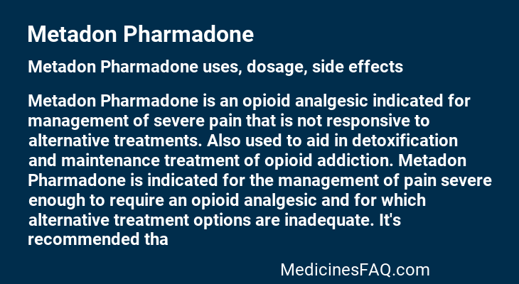 Metadon Pharmadone