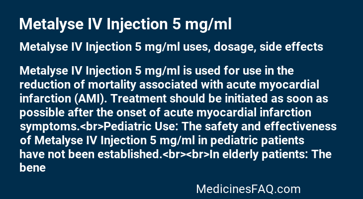 Metalyse IV Injection 5 mg/ml