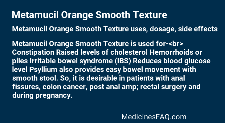 Metamucil Orange Smooth Texture