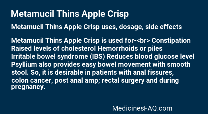 Metamucil Thins Apple Crisp