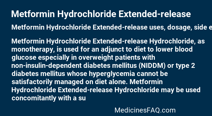 Metformin Hydrochloride Extended-release