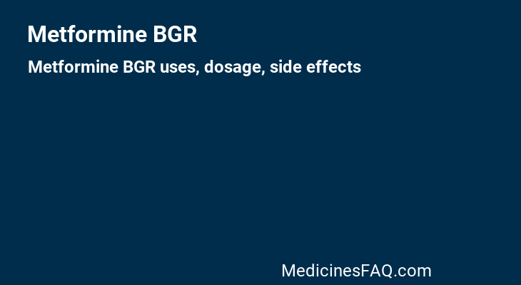 Metformine BGR